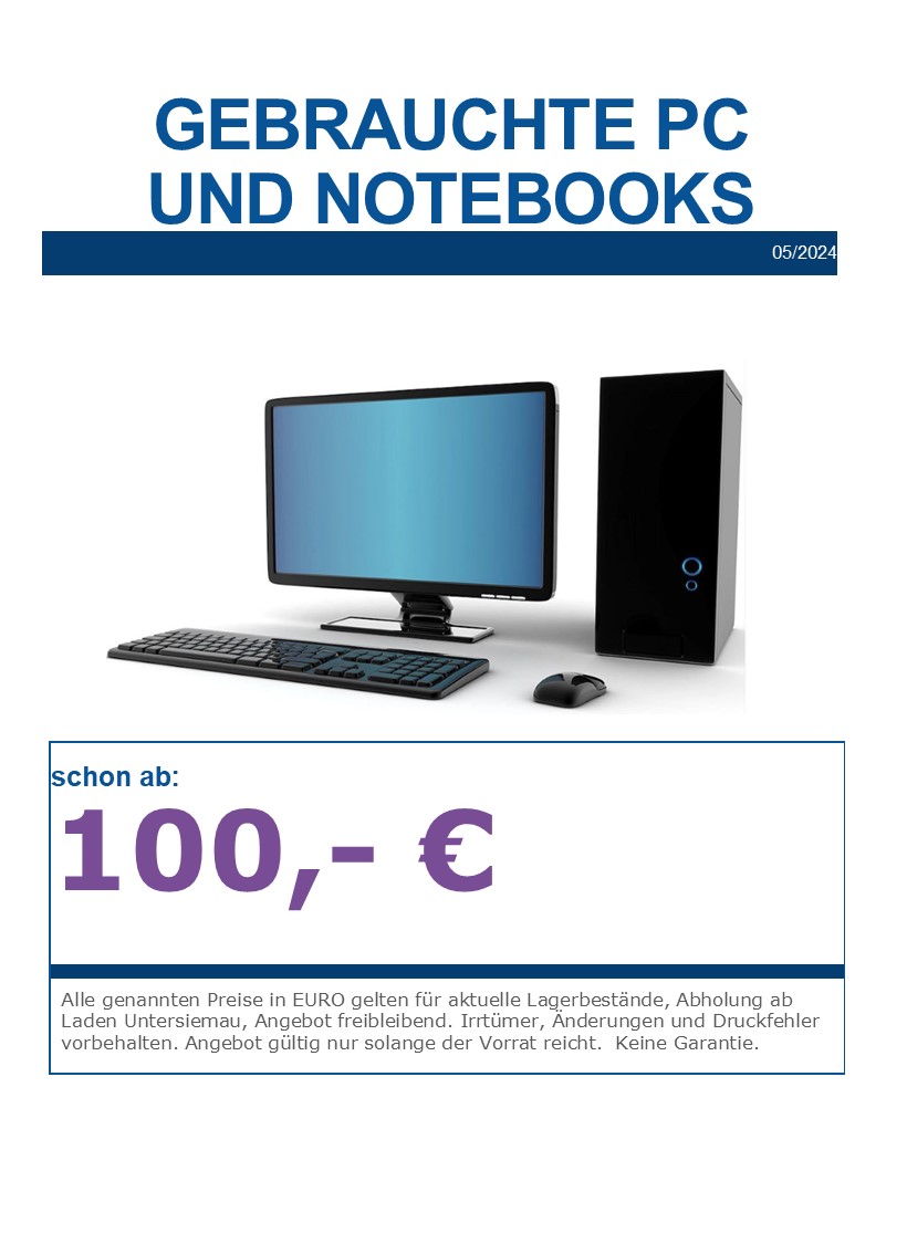 2024 05 gebruchte PC und Notebook